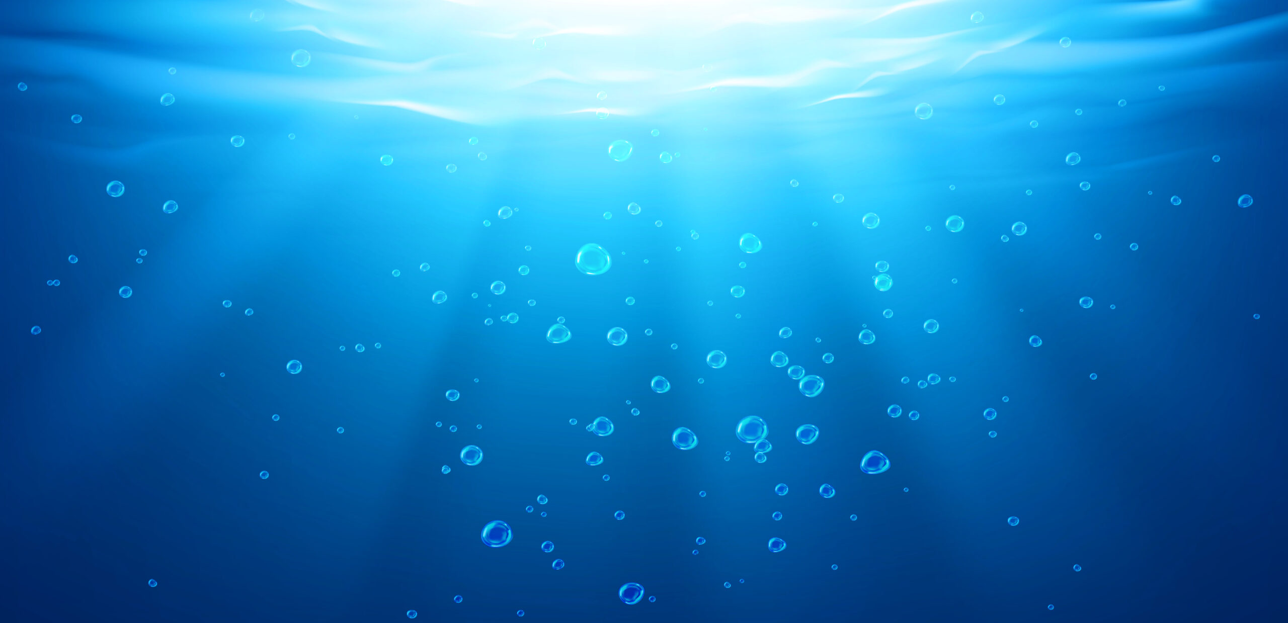 Underwater background, water surface, ocean, sea,