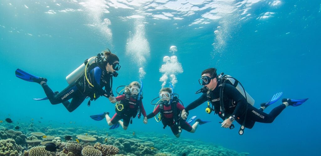 family diving